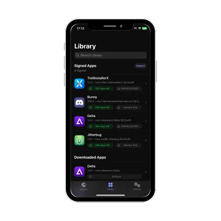 Feather Library Screen Dark Mode