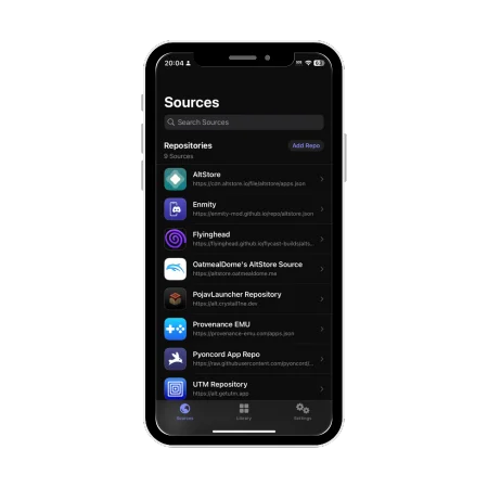 Feather Repositories Screen Dark Mode